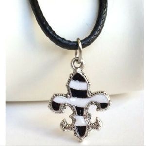 Silver Fleur de Lis Necklace French Nola Saints